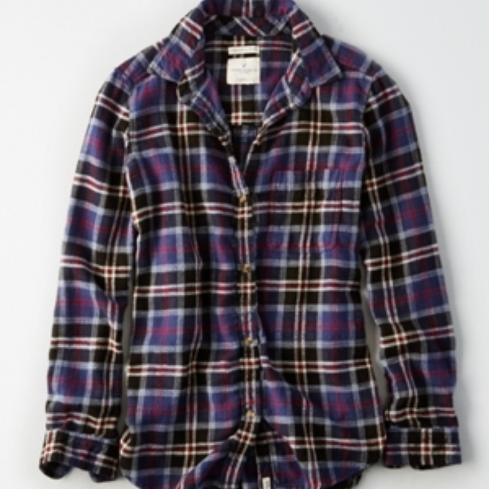 AE women's plaid flannel